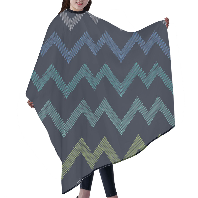 Personality  Pattern Background With Zig Zag Stock Illustration Hair Cutting Cape