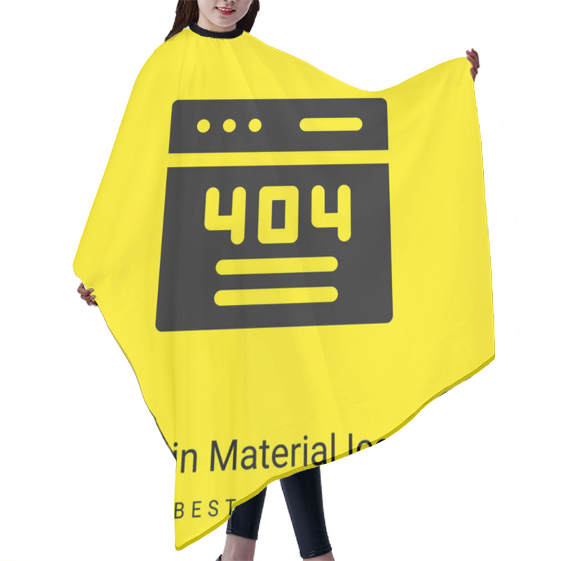 Personality  404 Minimal Bright Yellow Material Icon Hair Cutting Cape