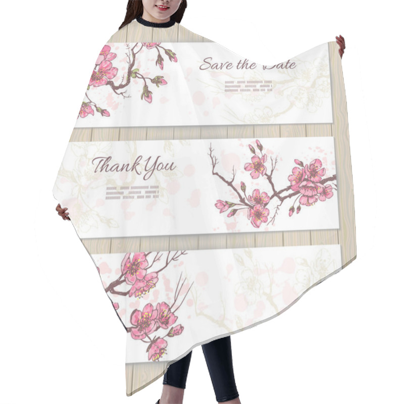 Personality  Elegante Sakura Cards Set Hair Cutting Cape