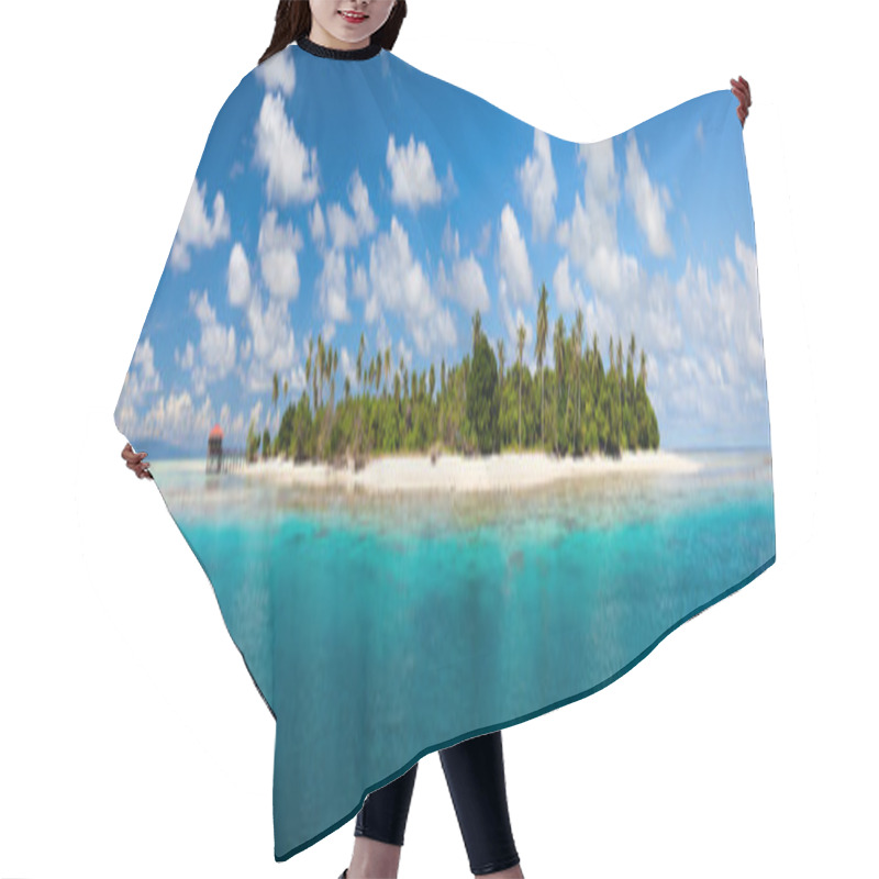 Personality  Tropical Island Panorama Hair Cutting Cape