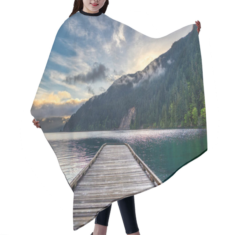 Personality  Beautiful View Of The Lake In The Mountains Hair Cutting Cape