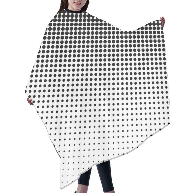 Personality  Halftone Dotted Background. Halftone Effect Vector Pattern. Circle Dots Isolated On The White Background. Hair Cutting Cape