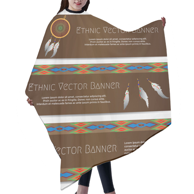 Personality  Ethnic Banners With Dream Catcher Hair Cutting Cape