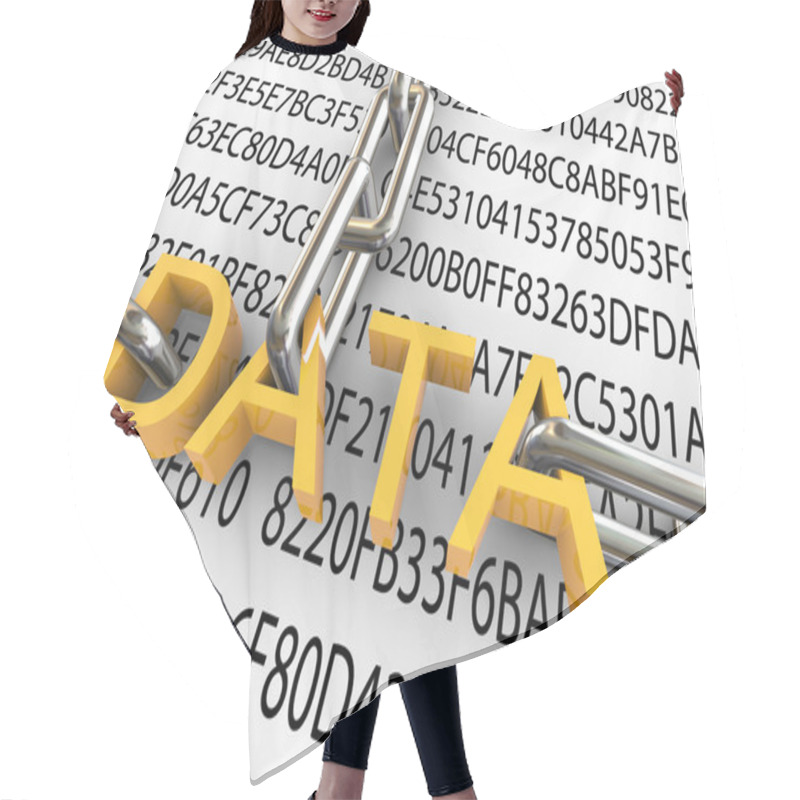 Personality  3d Concept Of Data Security Hair Cutting Cape