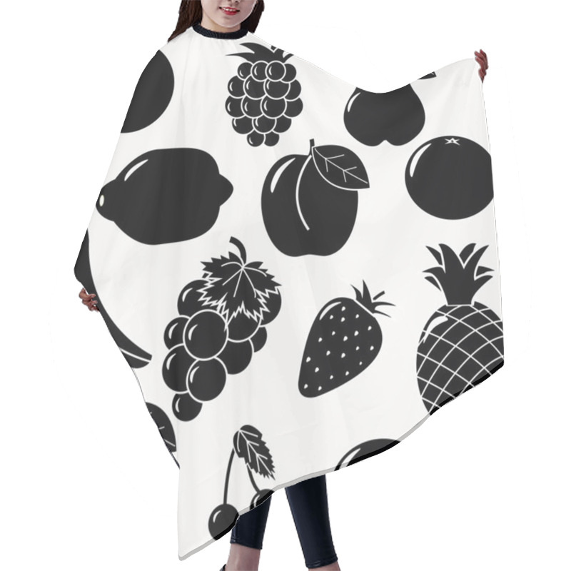 Personality  Fruits Silhouettes Hair Cutting Cape