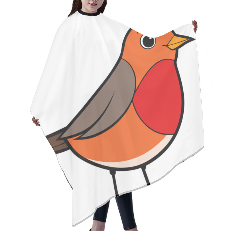 Personality  American Robin Birds Vector Illustration Hair Cutting Cape