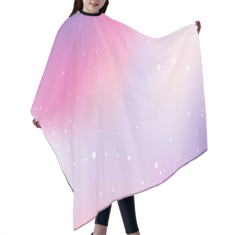 Personality  Pastel Sky Background With Shining Stars. Vanilla Sky. Sparkling Stardust. Holographic Gradient Sky. Hair Cutting Cape