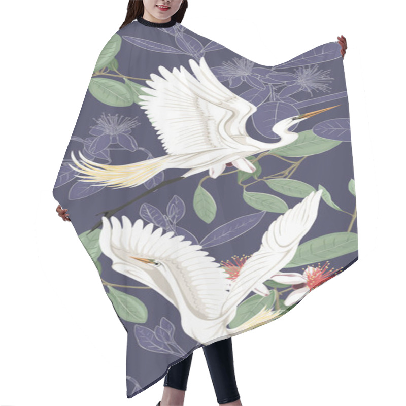 Personality  Background With Floral Pattern With Feijoa Blooming Flowers Hair Cutting Cape