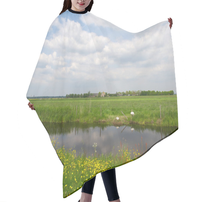 Personality  Agriculture Landscape With Meadows And Water Hair Cutting Cape