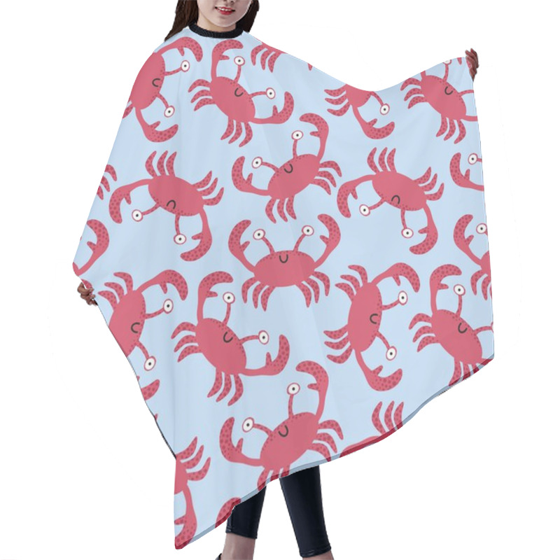 Personality  Summer Sea Seamless Crabs Pattern For Fabrics And Textiles And Packaging And Gifts And Cards And Linens  Hair Cutting Cape