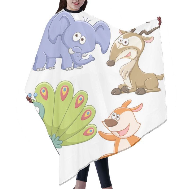 Personality  Cute Cartoon Animal Set Hair Cutting Cape