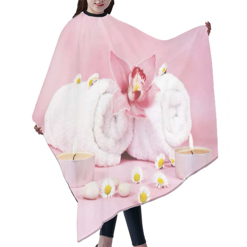 Personality  Towels And Two Candels Hair Cutting Cape