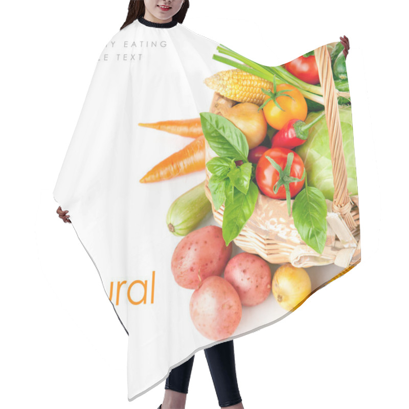 Personality  Fresh Vegetables With Green Leaves Hair Cutting Cape