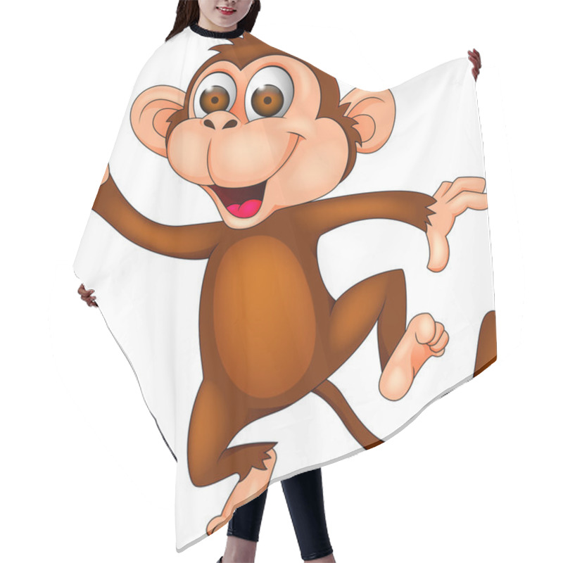 Personality  Monkey Cartoon Dancing Hair Cutting Cape