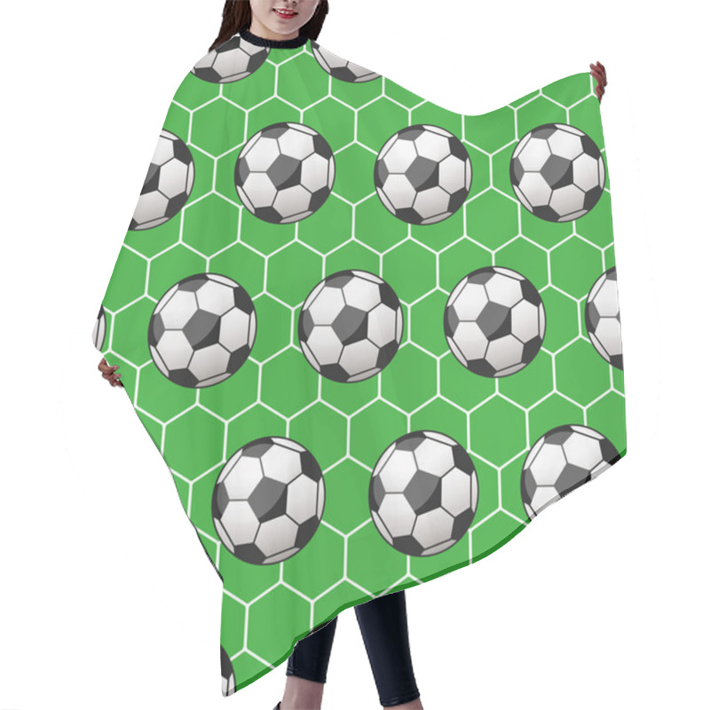 Personality  Seamless Soccer Pattern Hair Cutting Cape