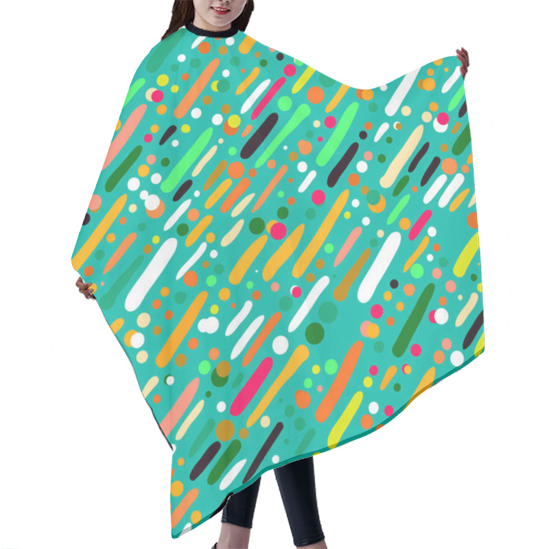 Personality  Pattern With Hand Drawn Colourful Stripes Hair Cutting Cape