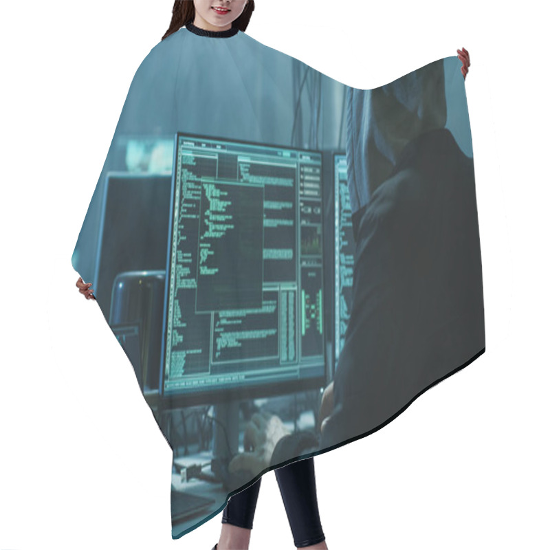 Personality  Dangerous Hooded Hacker Breaks Into Government Data Servers And  Hair Cutting Cape