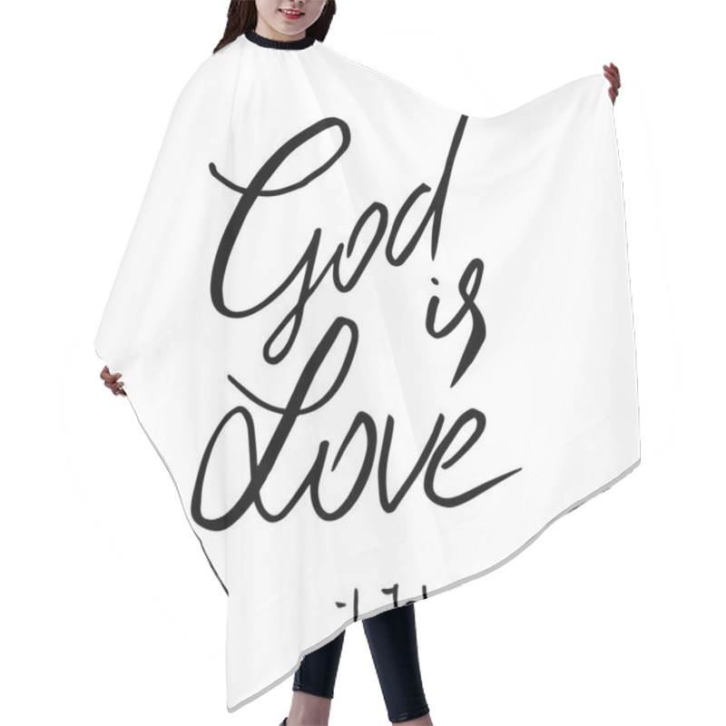 Personality  God Is Love Quote. Lettering. Hair Cutting Cape