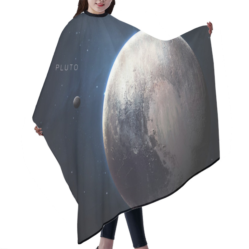 Personality  Pluto - High Resolution 3D Images Presents Planets Of The Solar System. This Image Elements Furnished By NASA. Hair Cutting Cape