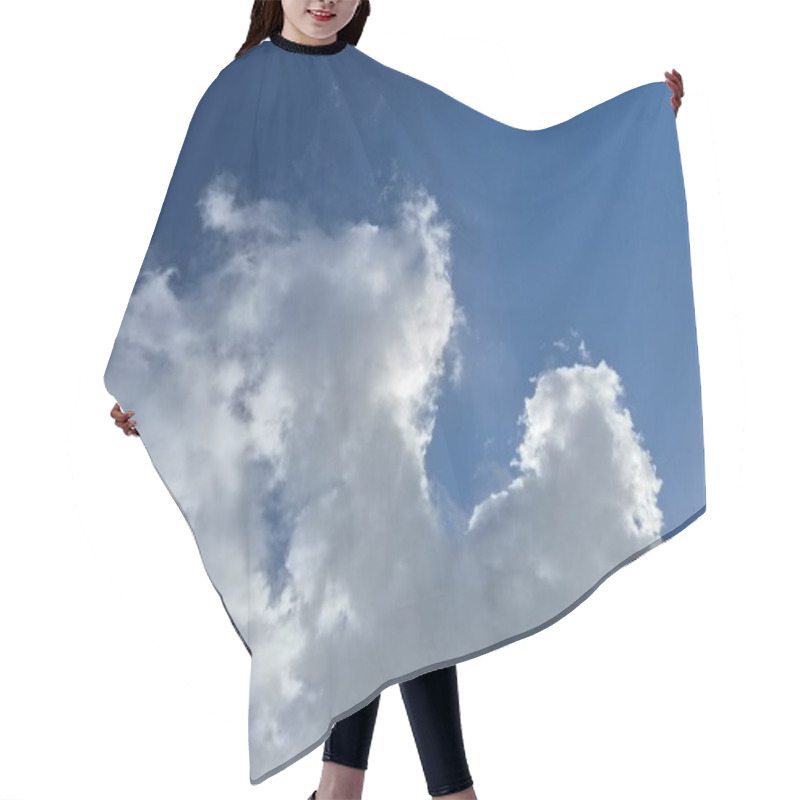 Personality  White Fluffy Cumulus Clouds In The Summer Sky Hair Cutting Cape