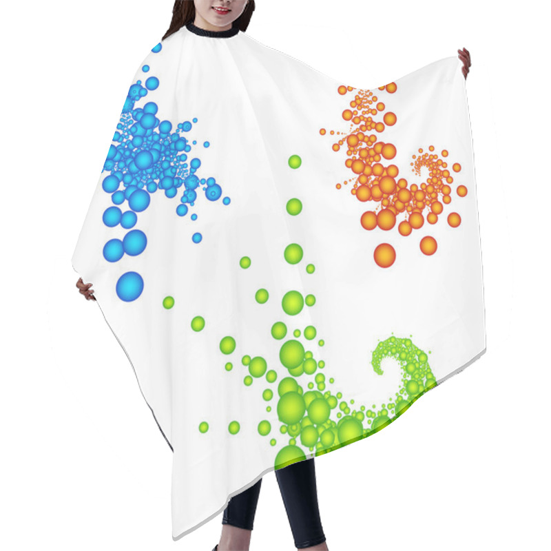 Personality  Abstract, Random Dots, Circles, Elements Hair Cutting Cape