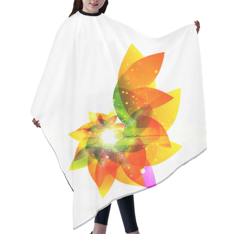 Personality  Vector Abstract Flower Background Hair Cutting Cape