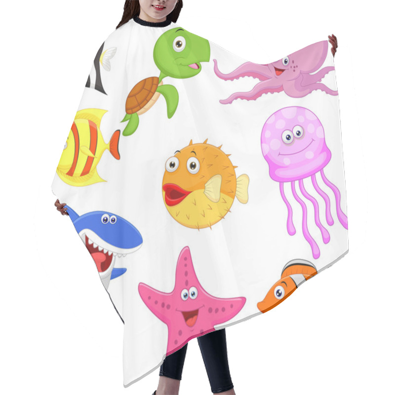 Personality  Cute Sea Life Cartoon Collection Hair Cutting Cape