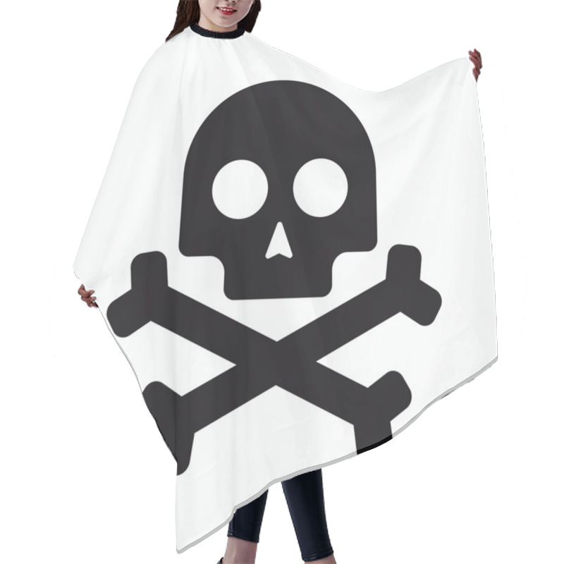 Personality  Isolated Pirate Skull Icon Hair Cutting Cape