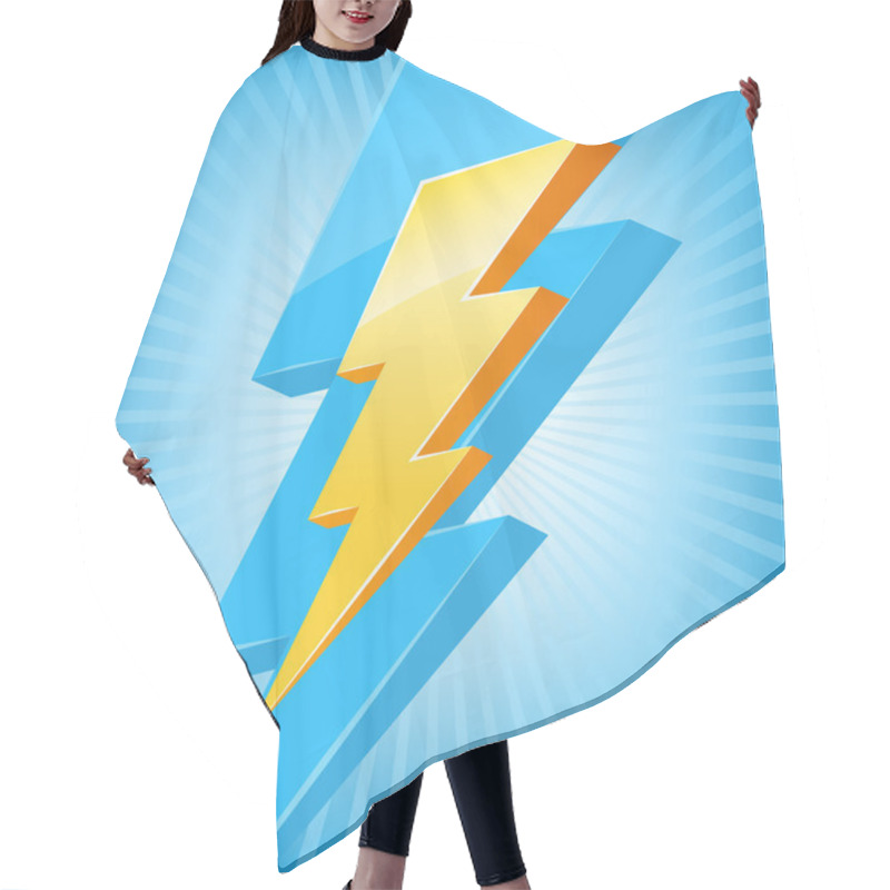 Personality  Powerful Lighting Symbol Hair Cutting Cape