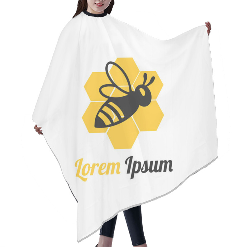 Personality  Honey Bee Logo Vector Illustration. Honey Bee Icon. Hair Cutting Cape