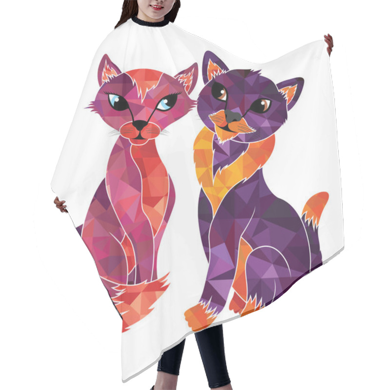 Personality  Illustration Of Cats Hair Cutting Cape