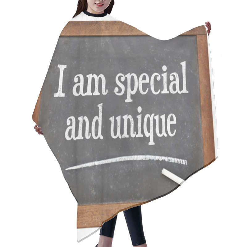 Personality  I Am Special And Unique - Affirmation Hair Cutting Cape