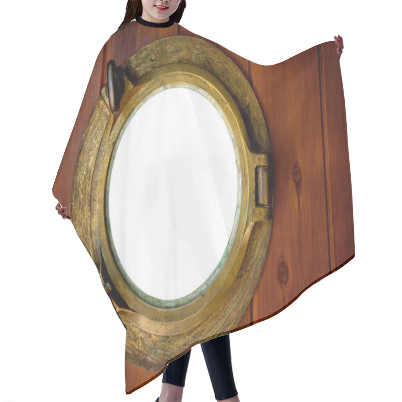 Personality  Brass Porthole Hair Cutting Cape