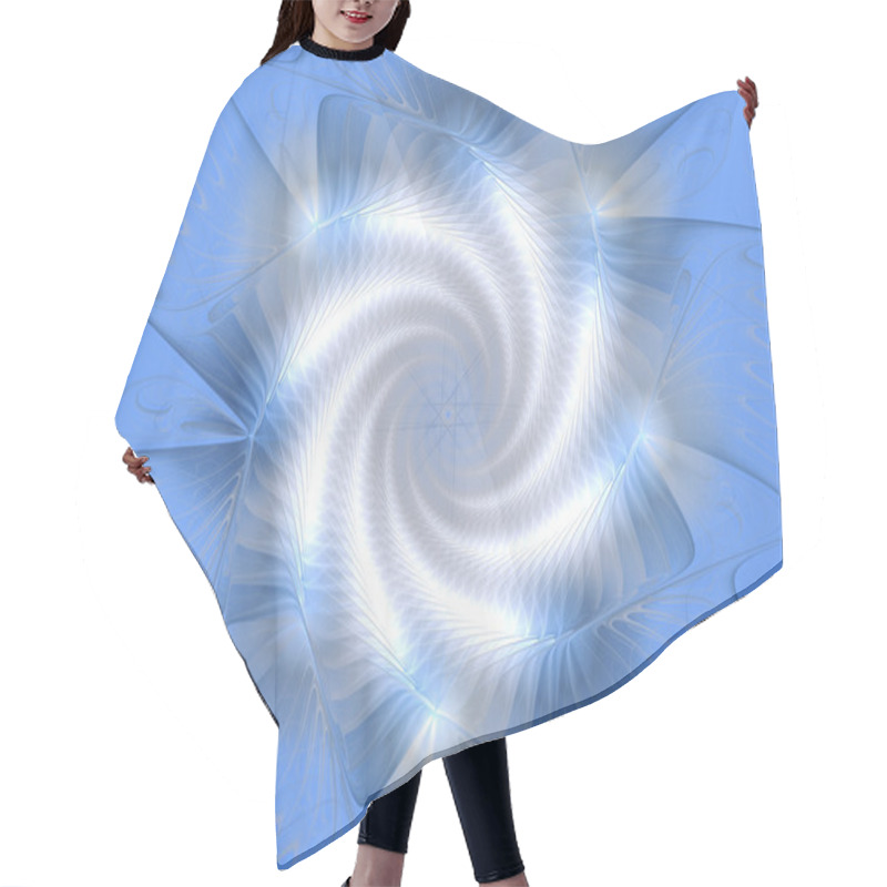 Personality  White And Blue Fractal Star Hair Cutting Cape