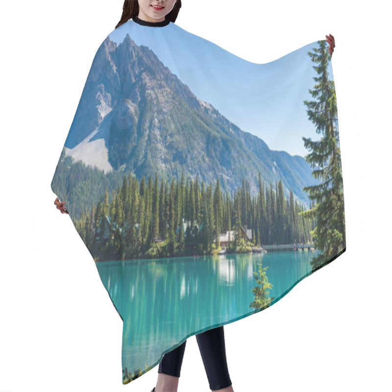 Personality  Emerald Lake In Summer Sunny Day With Mount Burgess In The Background. Yoho National Park, Canadian Rockies, British Columbia, Canada. Hair Cutting Cape