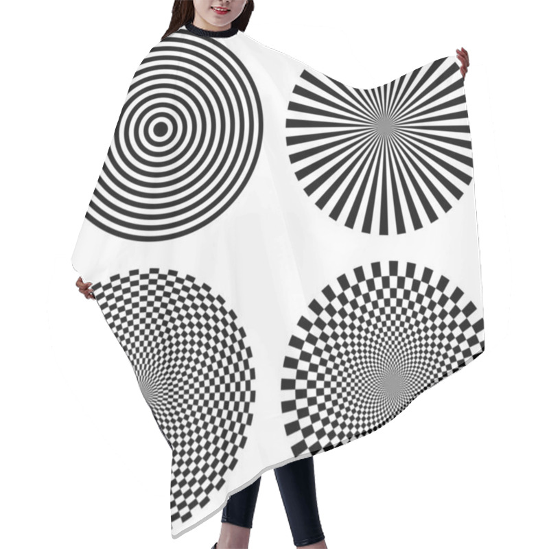 Personality  Optical Illusion Hair Cutting Cape