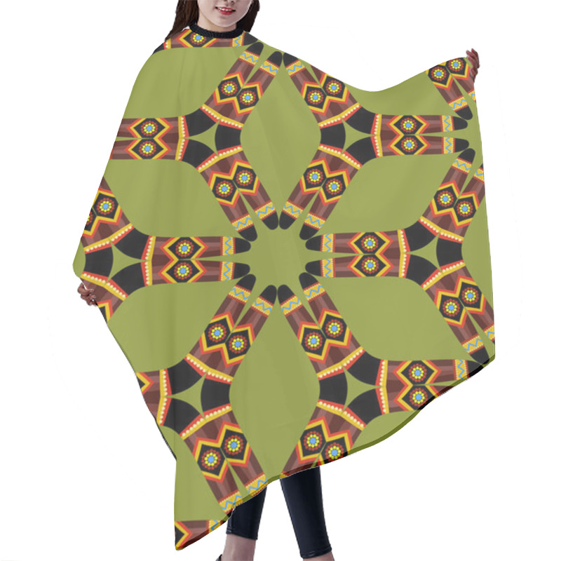 Personality  Boomerang Seamless Pattern On Light Green Background Hair Cutting Cape