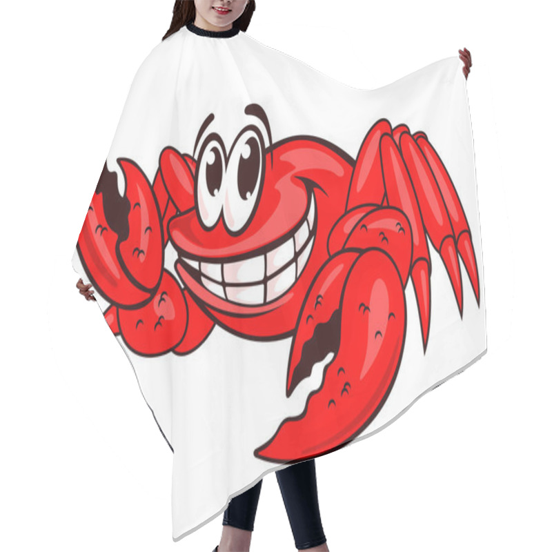 Personality  Smiling Red Crab Hair Cutting Cape