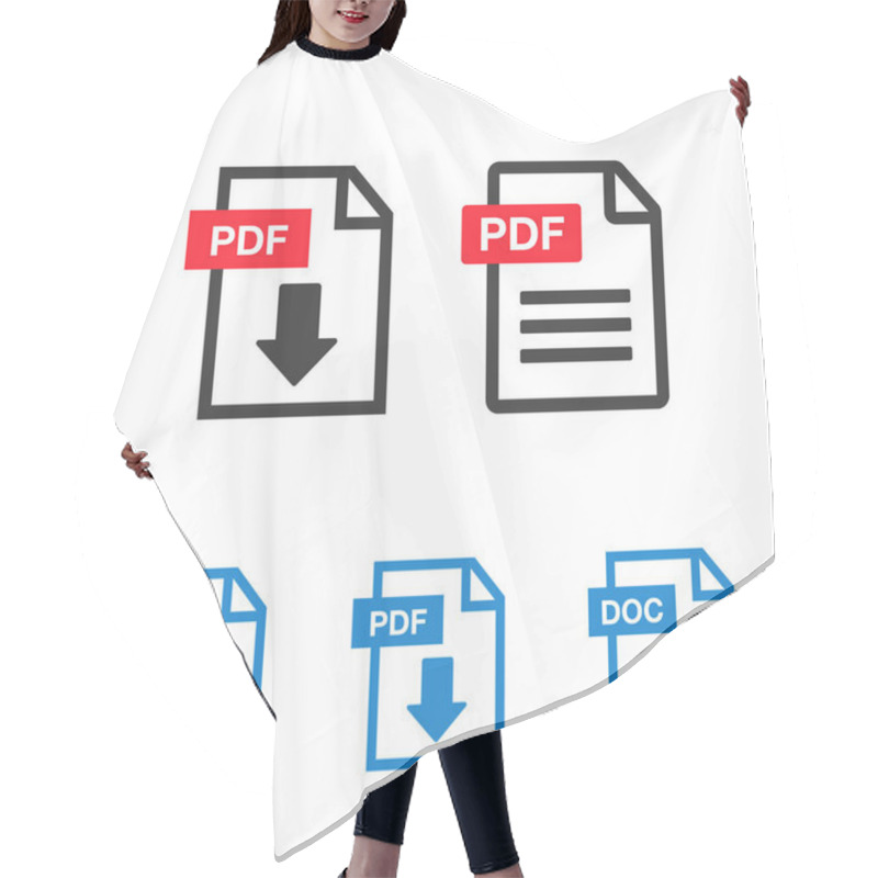 Personality  PDF File Download Icon. Document Text, Symbol Web Format Information. Pdf Icon Hair Cutting Cape