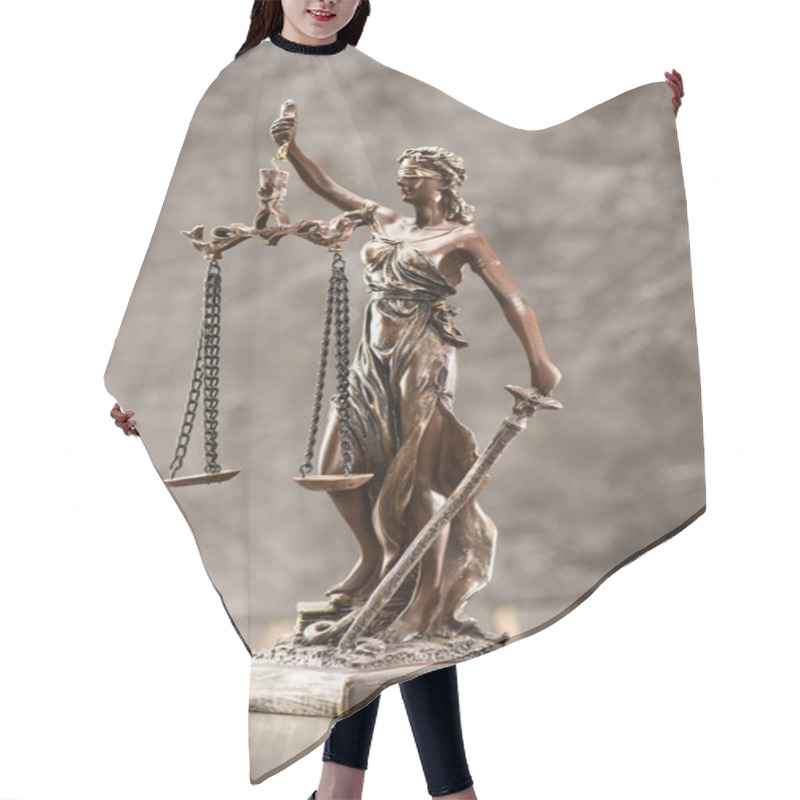 Personality  Statue Of Lady Justice  Hair Cutting Cape