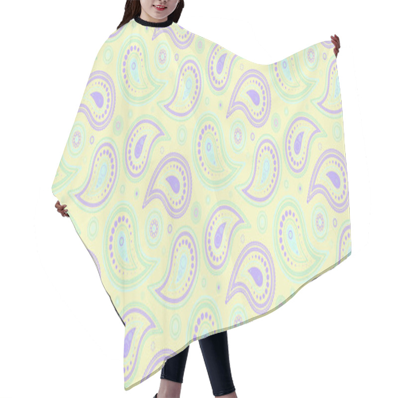 Personality  Elegant Pastel Paisley Pattern.  Perfect For Textiles, Wallpaper, Or Website Backgrounds.  Soft, Whimsical Design With A Delicate Color Palette. Hair Cutting Cape