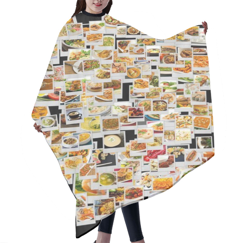 Personality  World Cuisine Collage Hair Cutting Cape