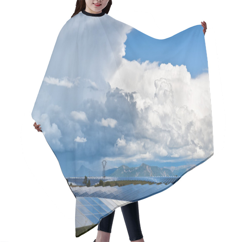 Personality  Solar Panels And Clouds Hair Cutting Cape