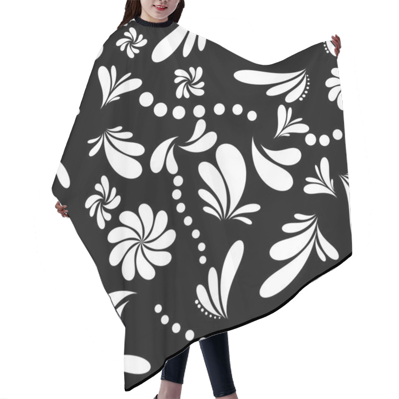 Personality  Seamless Abstract Floral Background Vector Illustration Hair Cutting Cape