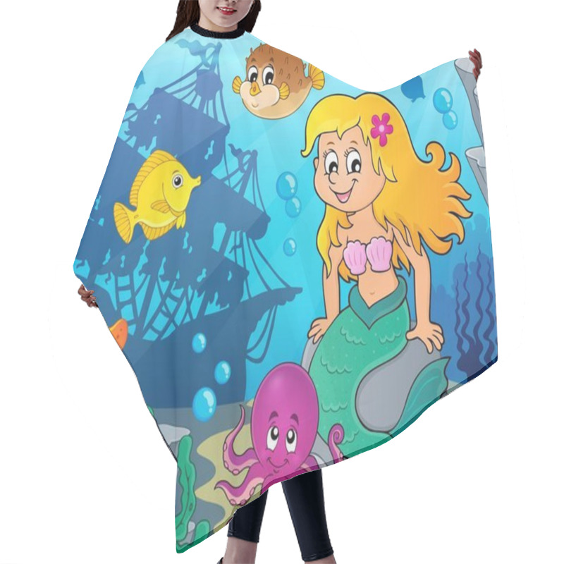 Personality  Mermaid Topic Image 7 Hair Cutting Cape