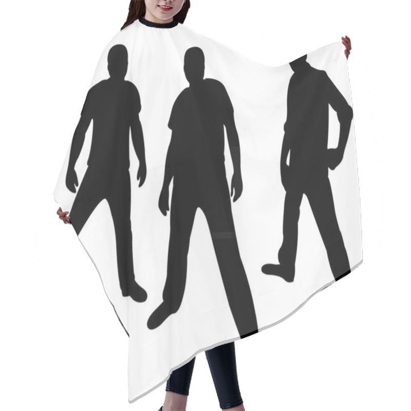 Personality  Hooligans Silhouette Vector Hair Cutting Cape