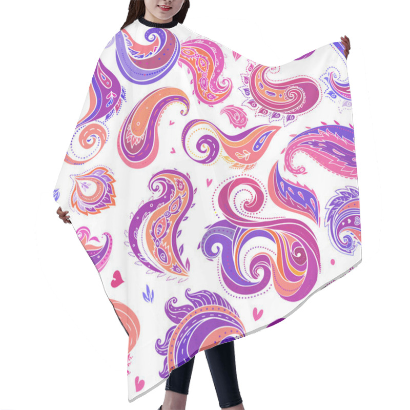 Personality  Floral  Paisley Seamless Pattern Hair Cutting Cape