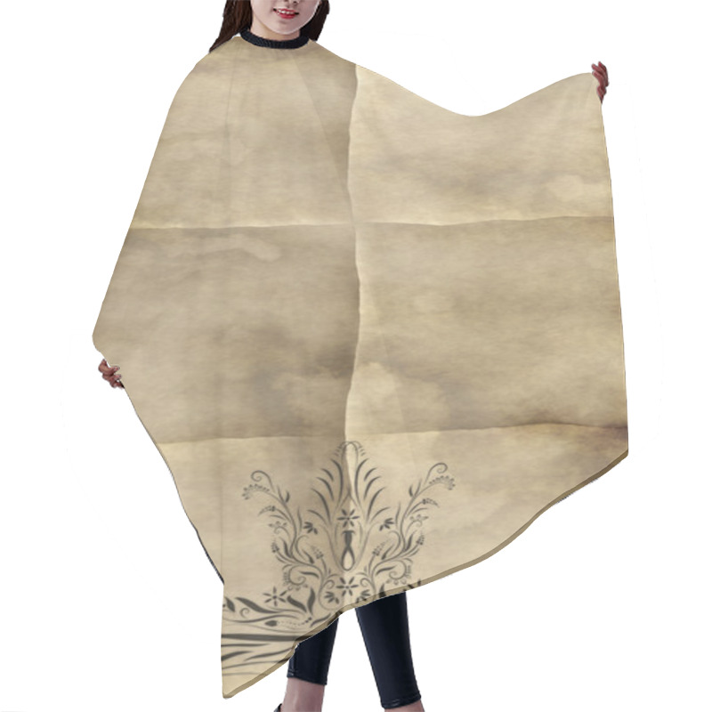 Personality  Old Paper Hair Cutting Cape