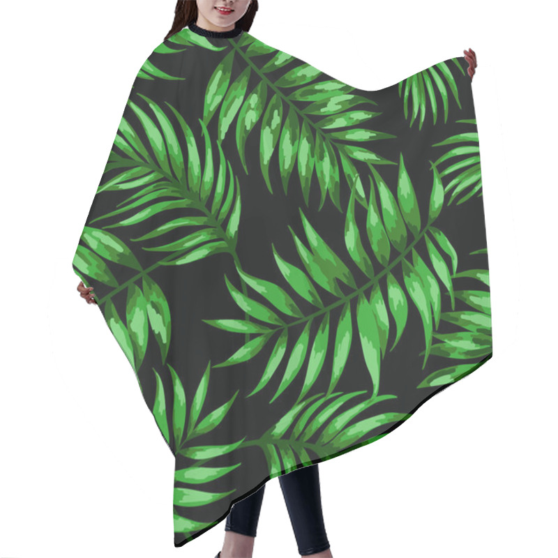 Personality  Pattern With Tropical Leaves Hair Cutting Cape