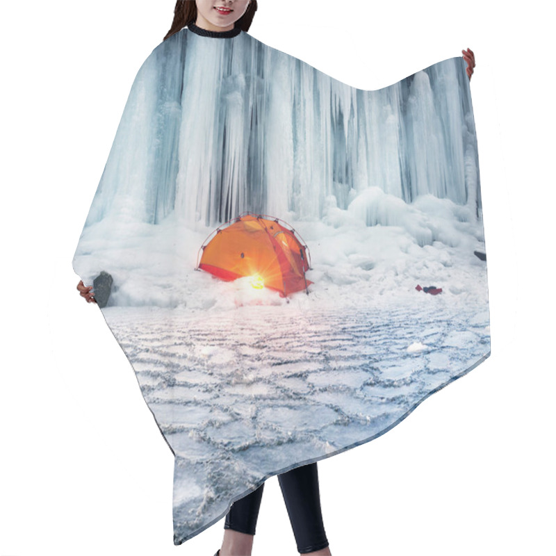 Personality  Icefall In The Ukrainian Carpathians Hair Cutting Cape